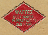 Wattez, Boekhandel, The Hague, Netherlands (ca.1929).