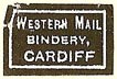Western Mail Bindery, Cardiff, Wales (17mm x 11mm). Courtesy of S. Loreck.