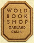 Wold Book Shop, Oakland, California (18mm x 22mm). Courtesy of Donald Francis