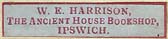W.E. Harrison, The Ancient House Bookshop, Ipswich, England (30mm x 6mm, c.1930). Courtesy of Nicholas Forster.